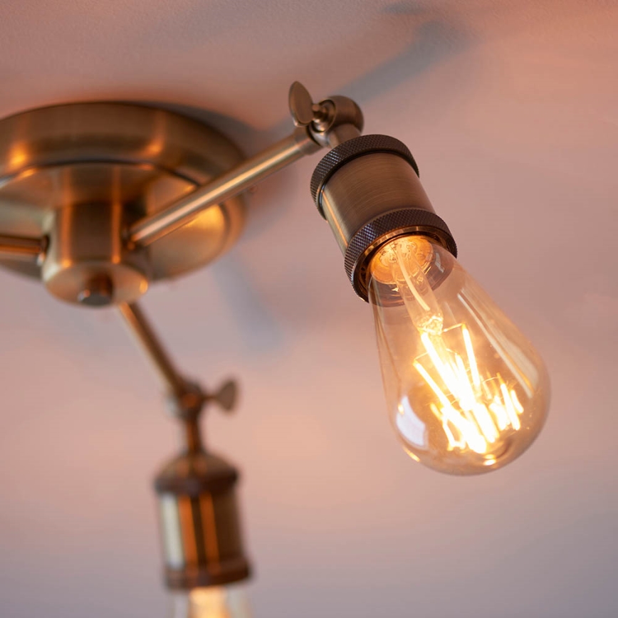 Endon 97243 - Spotlight HAL 3xE27/10W/230V mässing