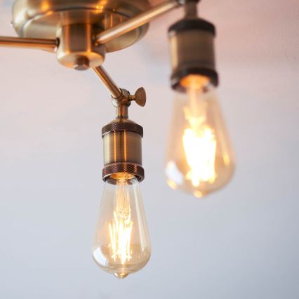 Endon 97243 - Spotlight HAL 3xE27/10W/230V mässing