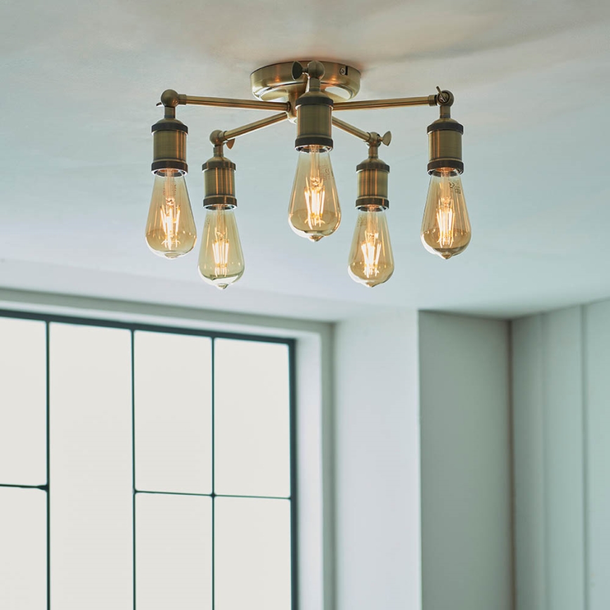 Endon 97244 - HAL spotlampa 5xE27/40W/230V mässing