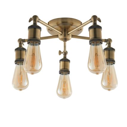 Endon 97244 - HAL spotlampa 5xE27/40W/230V mässing