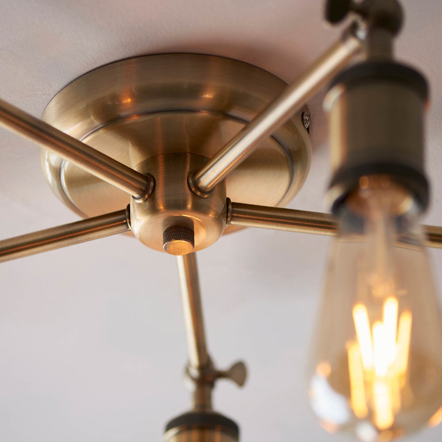 Endon 97244 - HAL spotlampa 5xE27/40W/230V mässing