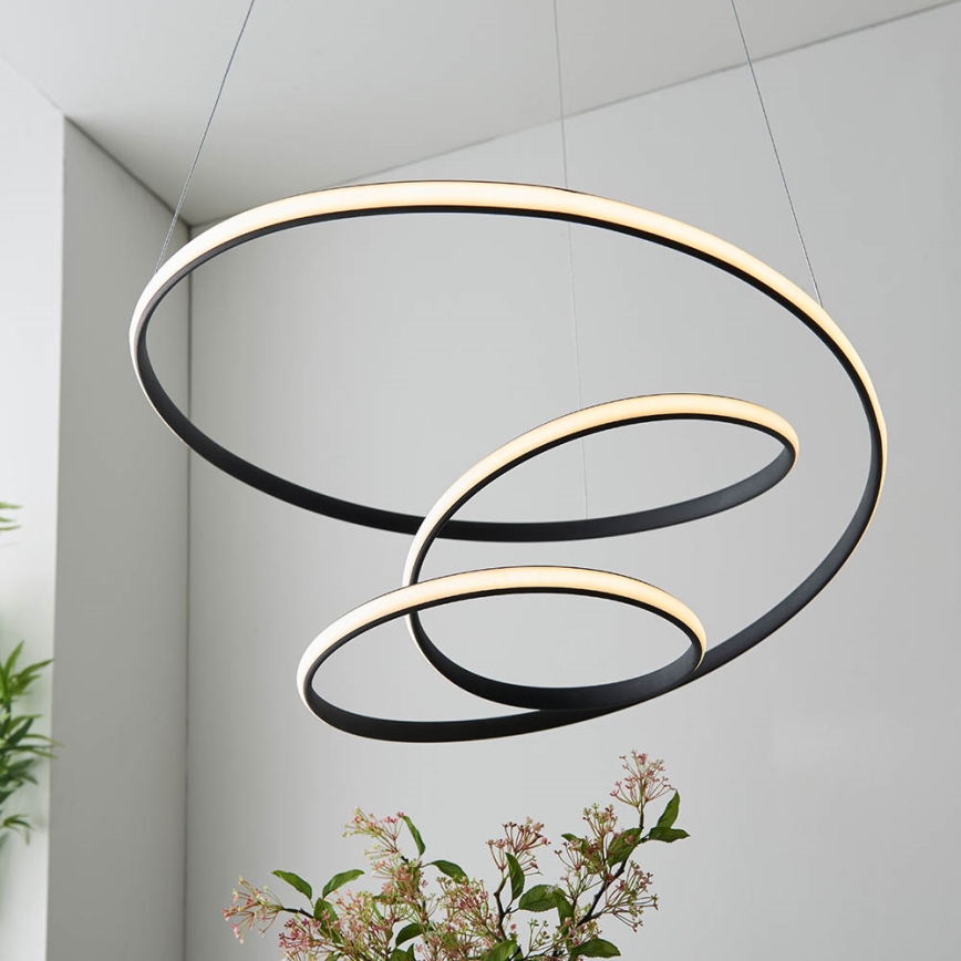Endon 97632 - LED-pendellampa på vajer DUNE LED/47,5W/230V 3000K svart