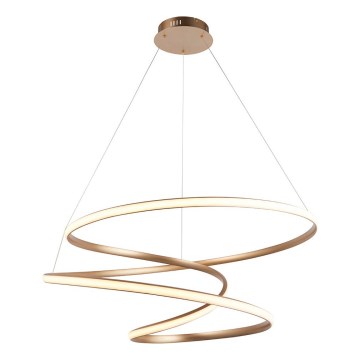 Endon 97639 - TWIRL dimbar LED-pendellampa på vajer LED/88W/230V 3000K guld
