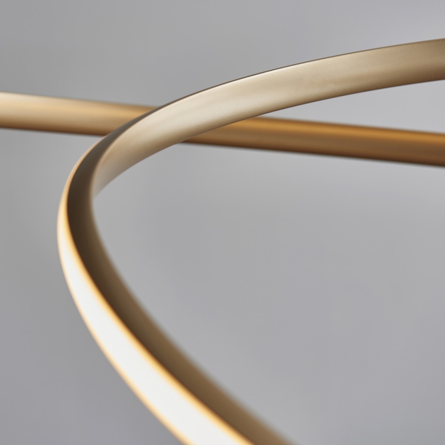 Endon 97639 - TWIRL dimbar LED-pendellampa på vajer LED/88W/230V 3000K guld