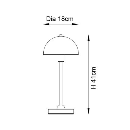 Endon 98496 - Bordslampa SAROMA 1xE14/7W/230V tegelfärgad