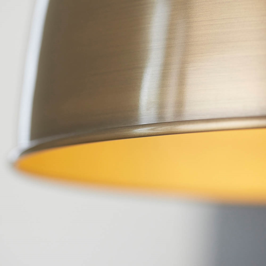 Endon 98744 - Pendellampa på vajer FRANKLIN 1xE27/10W/230V mässing