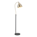 Endon 98748 - Golvlampa FRANKLIN 1xE27/10W/230V mässing/svart