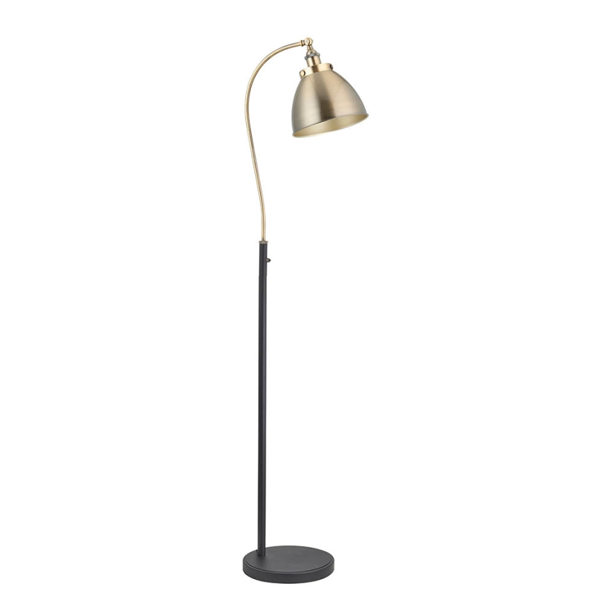 Endon 98748 - Golvlampa FRANKLIN 1xE27/10W/230V mässing/svart