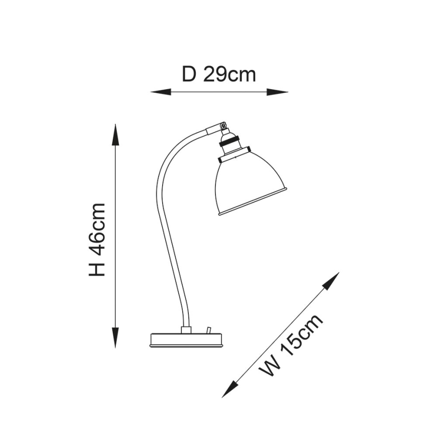 Endon 98752 - Bordslampa FRANKLIN 1xE14/7W/230V matt krom/antracit