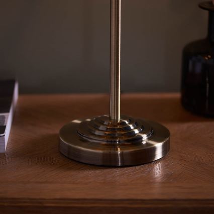 Endon 98932 - Bordslampa HIGHCLERE 3xE14/18W/230V vit/mässing Ø 32 cm