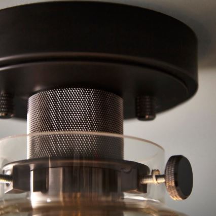 Endon 99106 - Taklampa URBAN 1xE27/10W/230V svart/genomskinlig