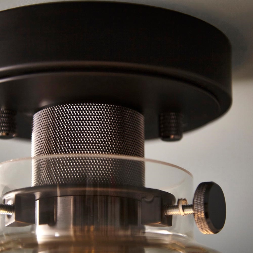 Endon 99106 - Taklampa URBAN 1xE27/10W/230V svart/genomskinlig