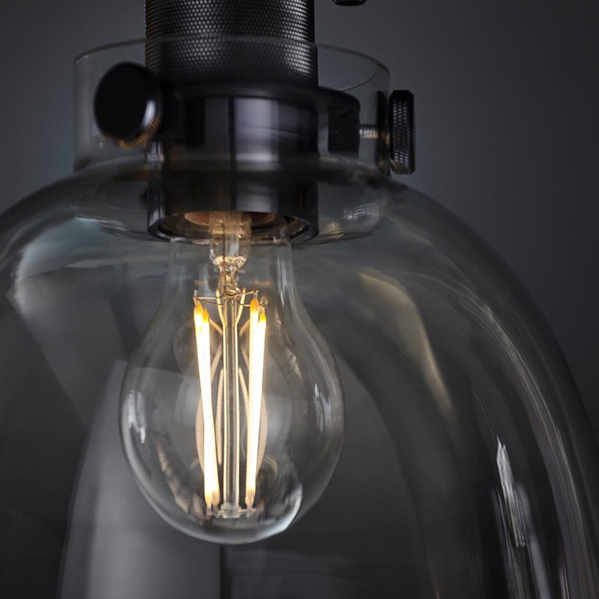 Endon 99106 - Taklampa URBAN 1xE27/10W/230V svart/genomskinlig