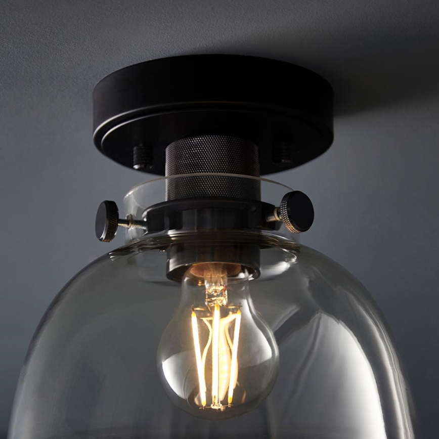 Endon 99106 - Taklampa URBAN 1xE27/10W/230V svart/genomskinlig