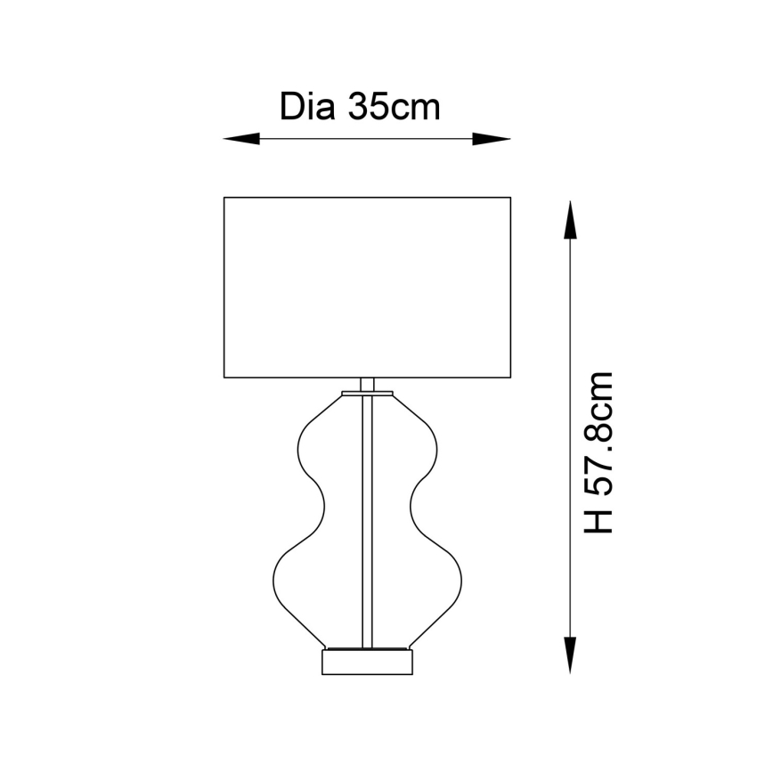 Endon 99110 - Dimbar bordslampa KELDA 1xE27/10W/230V vit/guld
