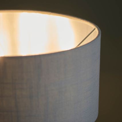 Endon 99149 - Bordslampa HIGHCLERE 3xE14/18W/230V grå/skinande krom diameter 32 cm