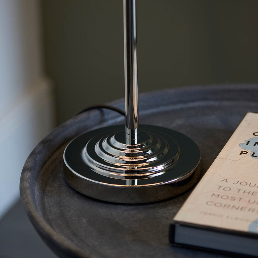 Endon 99149 - Bordslampa HIGHCLERE 3xE14/18W/230V grå/skinande krom diameter 32 cm