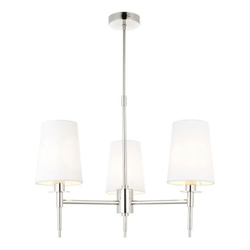 Endon 99455 - Taklampa med stång 3xE14/6W/230V blank krom/vit