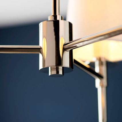 Endon 99455 - Taklampa med stång 3xE14/6W/230V blank krom/vit