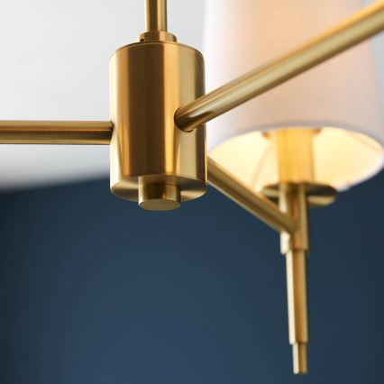 Endon 99456 - Taklampa på stång 3xE14/6W/230V guld/vit