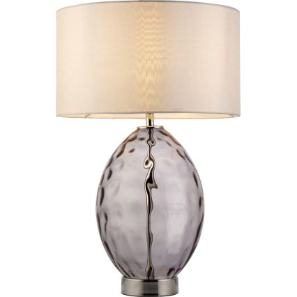 Endon 99581 - Dimmbar bordslampa ERIN 1xE27/10W/230V krämvit/matt krom/rökig svart