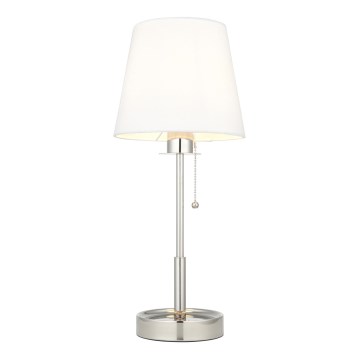 Endon 99596 - Bordslampa 1xE27/10W/230V vit/polerad krom