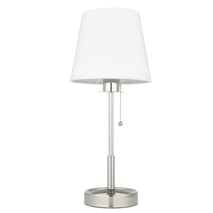 Endon 99596 - Bordslampa 1xE27/10W/230V vit/polerad krom