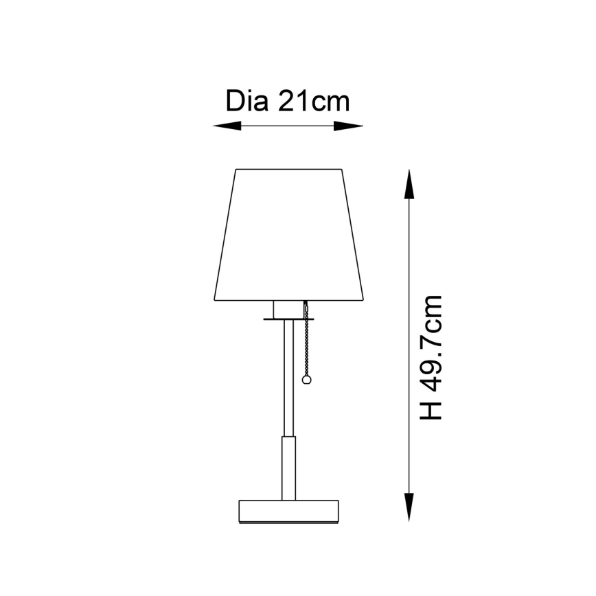 Endon 99596 - Bordslampa 1xE27/10W/230V vit/polerad krom
