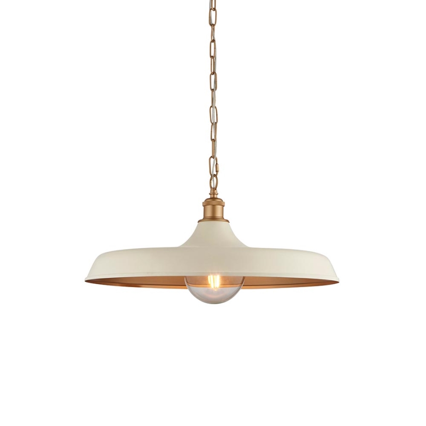 Endon 99999 - Ljuskrona med kedja SABIAN 1xE27/10W/230V krämvit/guld