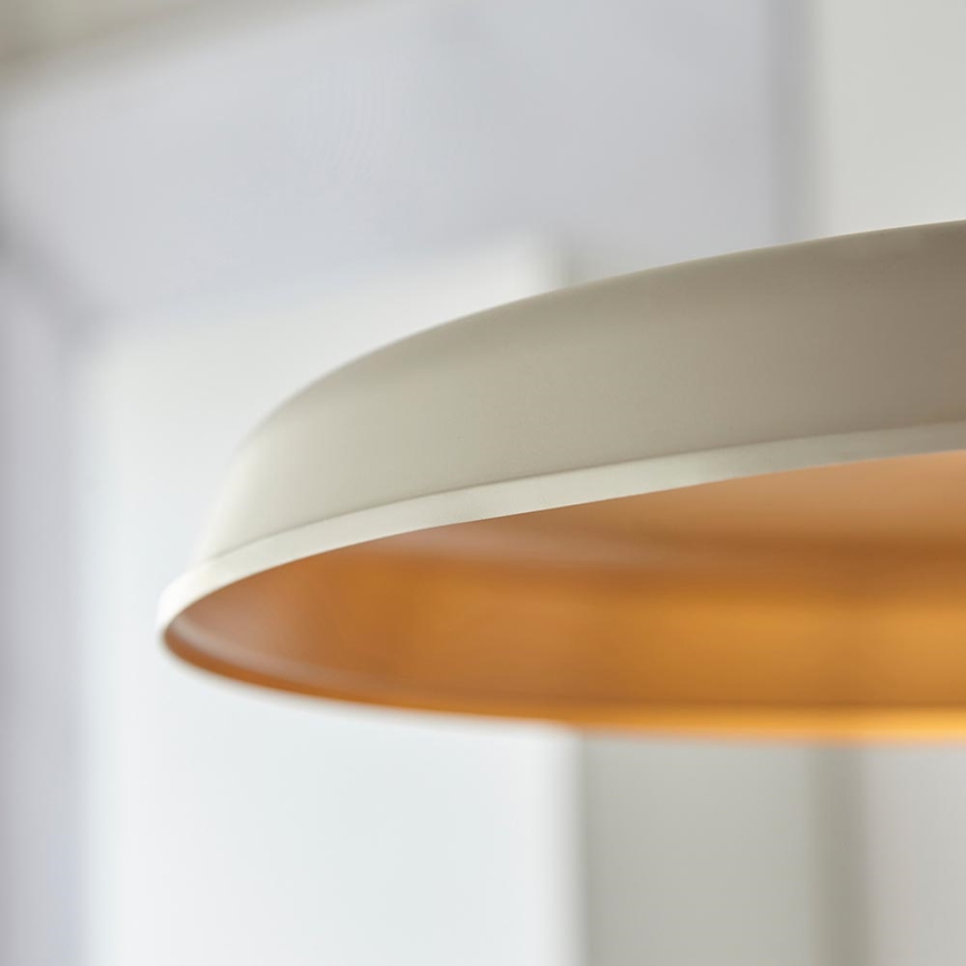 Endon 99999 - Ljuskrona med kedja SABIAN 1xE27/10W/230V krämvit/guld