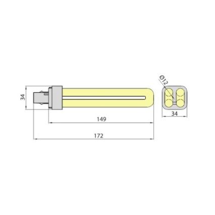 Energisparande Fluorescerande lampa PLC 2PIN 26W