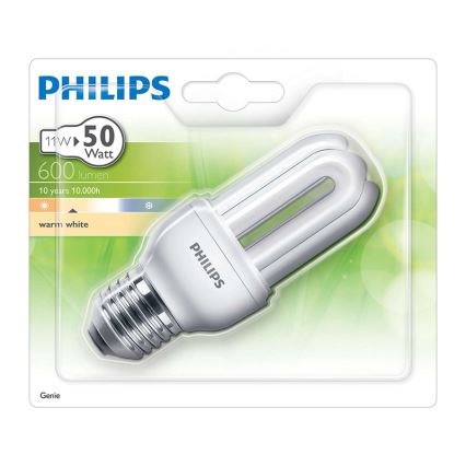 Energisparande Glödlampa PHILIPS E27/11W/230V - GENIE