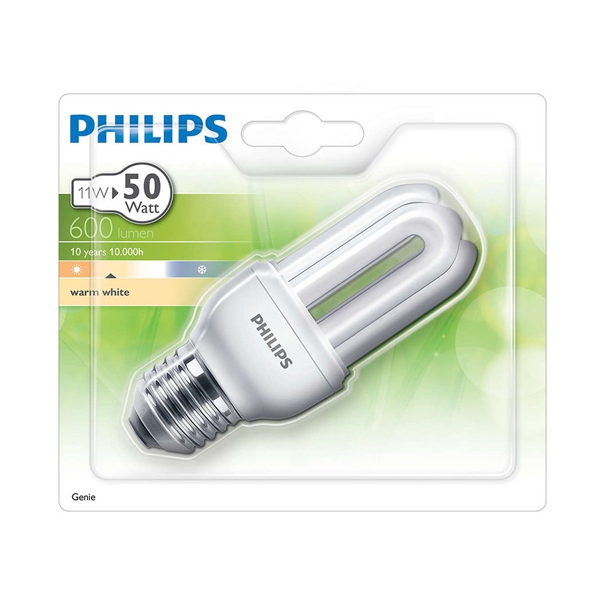 Energisparande Glödlampa PHILIPS E27/11W/230V - GENIE