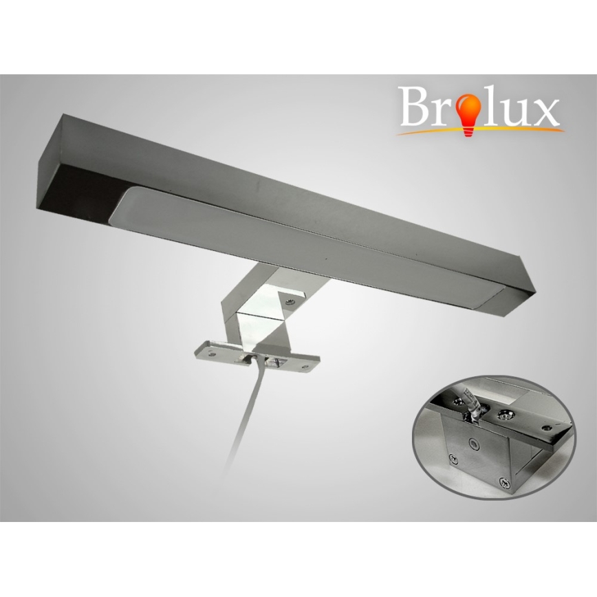 ENGIS LED-belysning för badrumsspegel, 7,2 W/230 V, 30 cm, IP44, blank krom