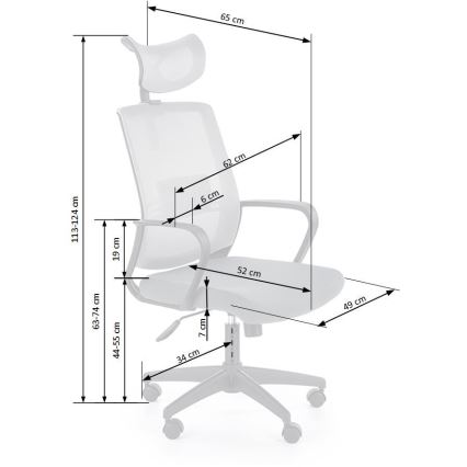 Ergonomisk kontorsstol ARSEN grå