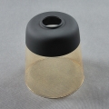 Ersättningsglas till ljuskrona AMBER E27, Ø 15,5 cm, svart/rökfärgad beige