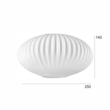 Ersättningsglas till ljuskrona HARMA E27 14x25 cm vit