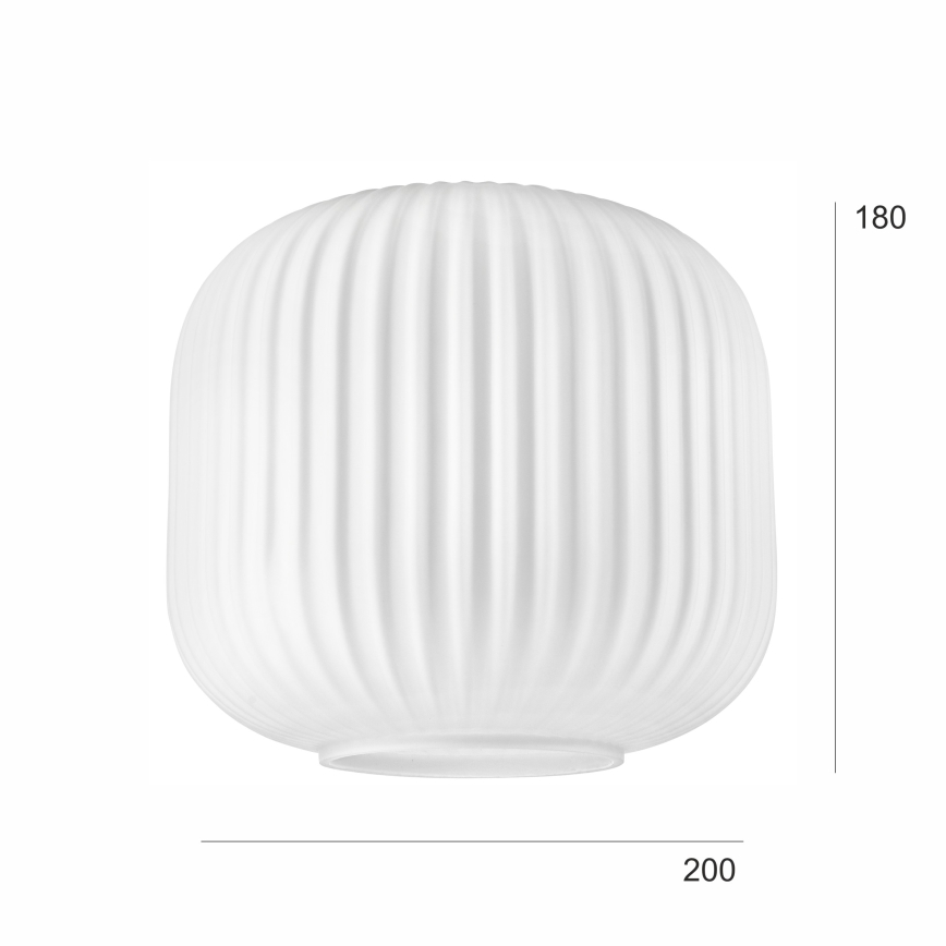 Ersättningsglas till ljuskrona HARMA E27 18x20 cm vit