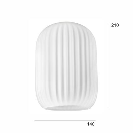 Ersättningsglas till ljuskrona HARMA E27 21x14 cm vit