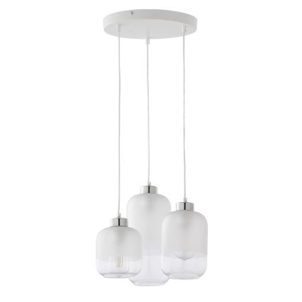 Ersättningsglas till ljuskrona MARCO E27, Ø 14 cm, klart/vitt