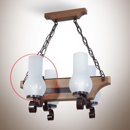 Ersättningsglas till ljuskrona TAVERN/COTTAGE E14 210x110 mm vit