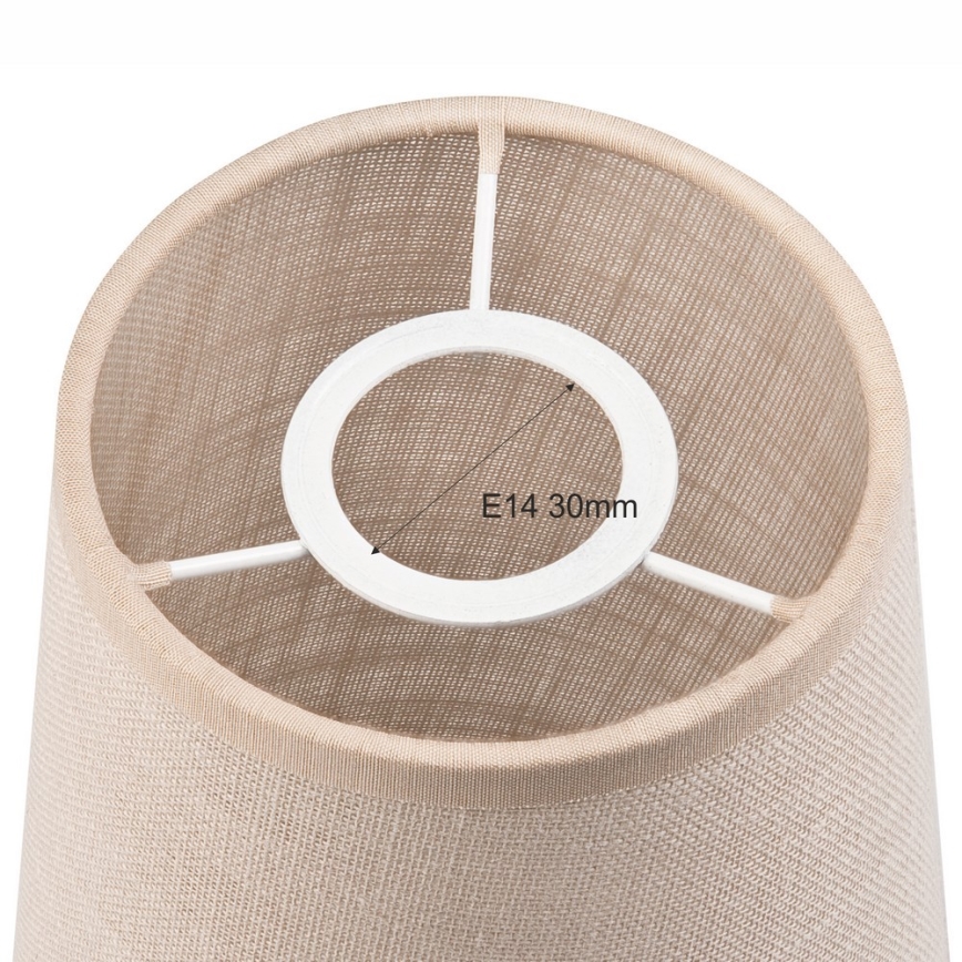 Ersättningslampskärm för ljuskrona och vägglampa ANTONIO E14 150x120 mm beige