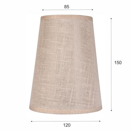 Ersättningslampskärm för ljuskrona och vägglampa ANTONIO E14 150x120 mm beige