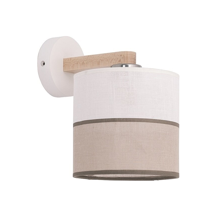 Ersättningslampskärm för vägglampa LAURA E27 16x16 cm grädde/beige