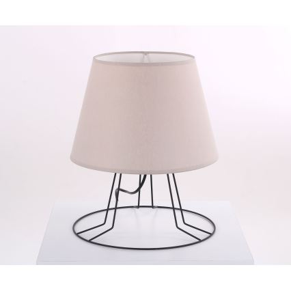 Ersättningslampskärm till bordslampa E27, Ø 20 cm, beige
