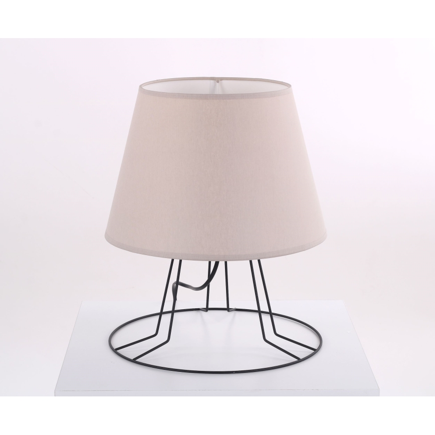 Ersättningslampskärm till bordslampa E27, Ø 20 cm, beige