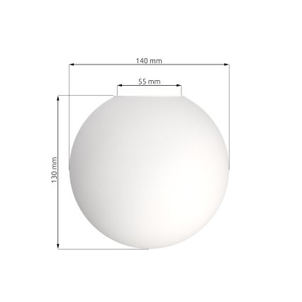 Ersättningslampskärm till ljuskrona SOMA/SMART/GLAM/ROYAL/LINNEAR. Passar E14-sockel, Ø 14 cm, vit.