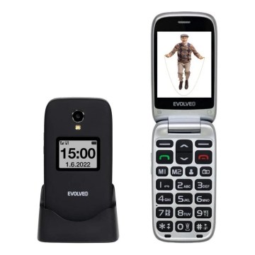 Evolveo - EasyPhone FS, klaffmobil 2.8 svart