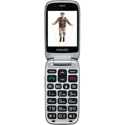 Evolveo - EasyPhone FS, klaffmobil 2.8 svart