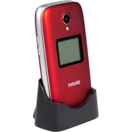 Evolveo - EasyPhone FS uppfällbar mobiltelefon för äldre 2.8 röd